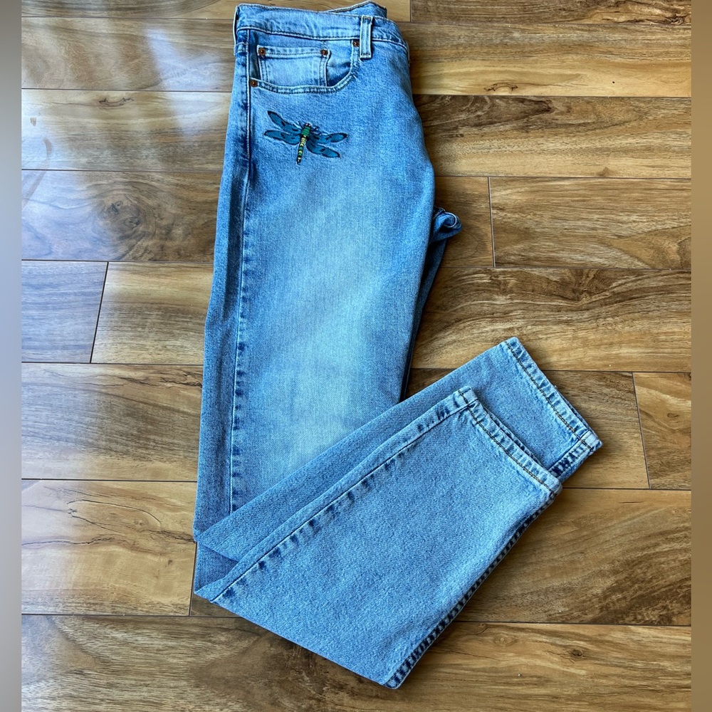 Levi's   Jeans Denim Light washDragon Embroidery vintage